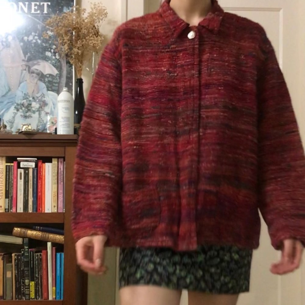 CHICOS RED SILK JACKET